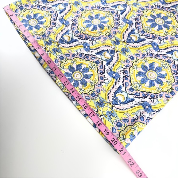 Betsey Johnson Yellow Blue China Plate Pattern Sleeveless Shift Dress Size 2 - Picture 10 of 13